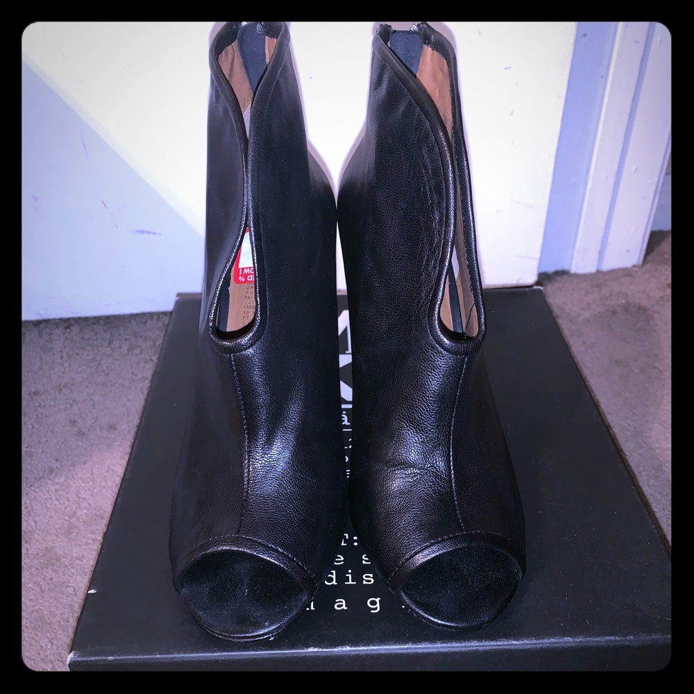 COPY - MRKT Black peep toe booties